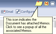 Document with attached Memos