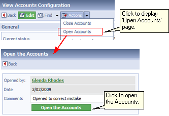 Opening the Accounts