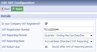 VAT Configuration Document