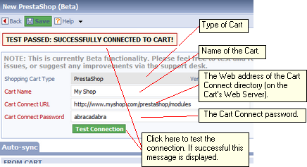 Creating and Connecting to the Cart.